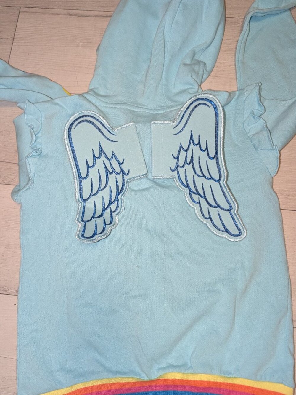 NWT Rainbow Dash My Little Pony Hoodie Sweater Girls Size 14 - Picture 3 of 5
